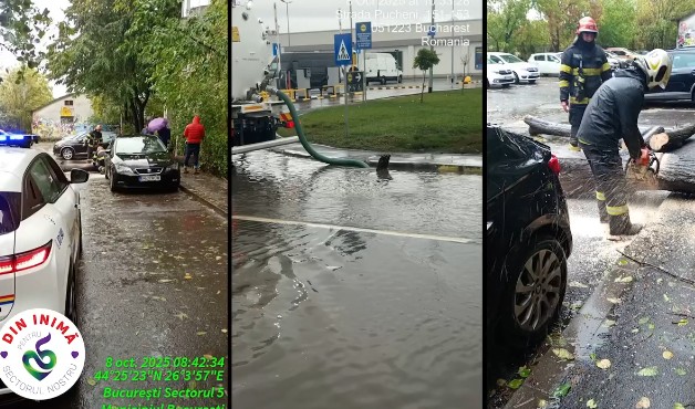 INFO SALUBRIZARE SECTOR5: Din dispoziția primarului Sectorului 5, Vlad Popescu Piedone, echipele societăților primăriei continuă acțiunile în teren pentru limitarea efectelor produse de ploaia abundentă
