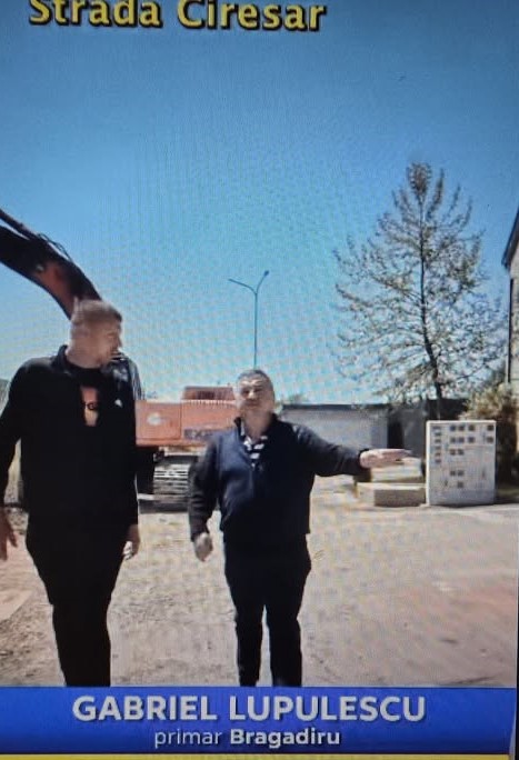 Primarul gospodar din Bragadiru, Gabriel Lupulescu, începe ziua pe șantierul de pe strada Cireșar